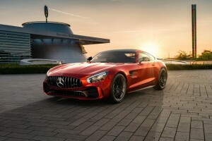 2019, AMG, oleh Ahmed Anas, CGI, GT R, Mercedes-Benz, rendering, matahari terbenam