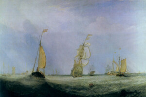 Pergi ke Laut, gambar, berlayar, laut, pemandangan laut, kapal, gelombang, William Turner