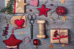 hari Natal, dekorasi, hadiah, Gembira, Tahun baru, vintage, kayu, Xmas