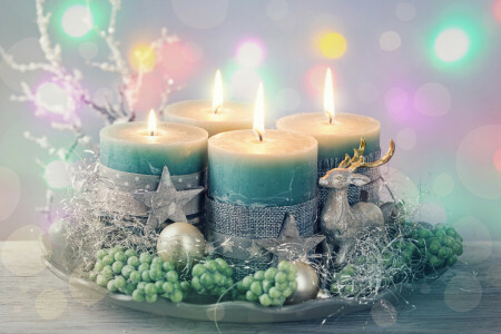 lilin, dekorasi, Tahun baru