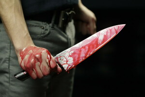 血液, 手, ナイフ