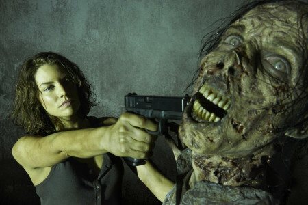 senjata, Lauren Cohan, Maggie, The Walking Dead, zombie