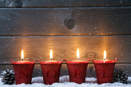 蜡烛, 圣诞, 装饰, 灯笼, 光, 快活的, 新年, 雪