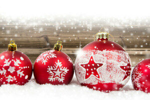 bola, hari Natal, Tahun baru, merah, musim dingin