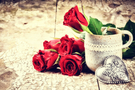 หัวใจ, ความรัก, โรแมนติก, ดอกกุหลาบ, วันวาเลนไทน์