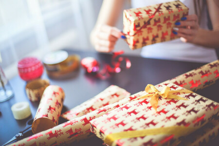 弓, 礼品, 假日, 新年, 胶带