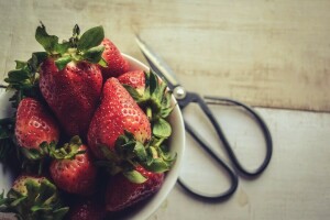 背景, 浆果, 草莓