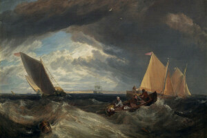 perahu, pemandangan, gambar, sungai, berlayar, William Turner