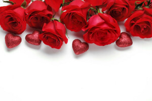 jantung, cinta, romantis, mawar, hari Valentine
