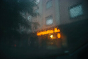 散景, 掉落, 玻璃, 雨, 城市