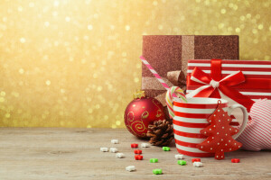 球, 圣诞, 装饰, 快活的, 新年