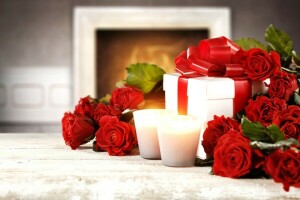 chồi, những bông hoa, quà tặng, tim, yêu và quý, màu đỏ, những bông hồng đỏ, lãng mạn