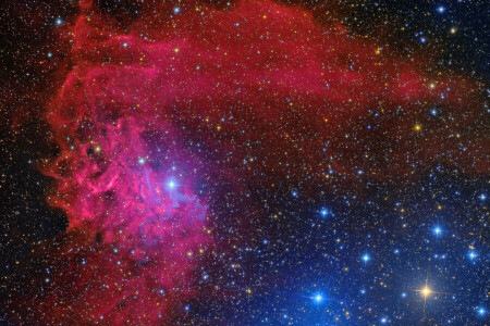燃える星, IC 405, 星雲