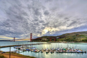 hình chụp, thuyền buồm, San Francisco, Hoa Kỳ, du thuyền