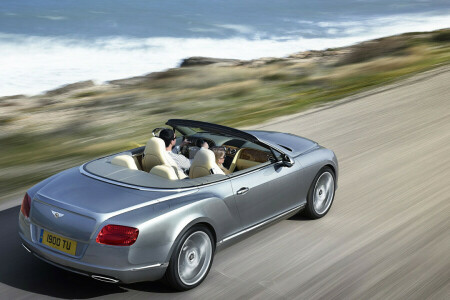 Bentley, mobil atap terbuka, jalan, laut