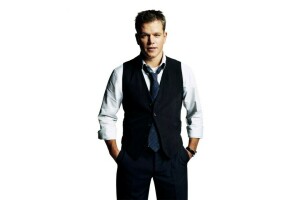 演员, 服装, 马特·达蒙（Matt Damon）, 裤子, 拍照片, 衬衫, 领带, 背心