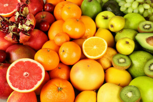 แอปเปิ้ล, ผลเบอร์รี่, สด, ผลไม้, ผลไม้, เกรฟฟรุ๊ต, กีวี่, ส้ม