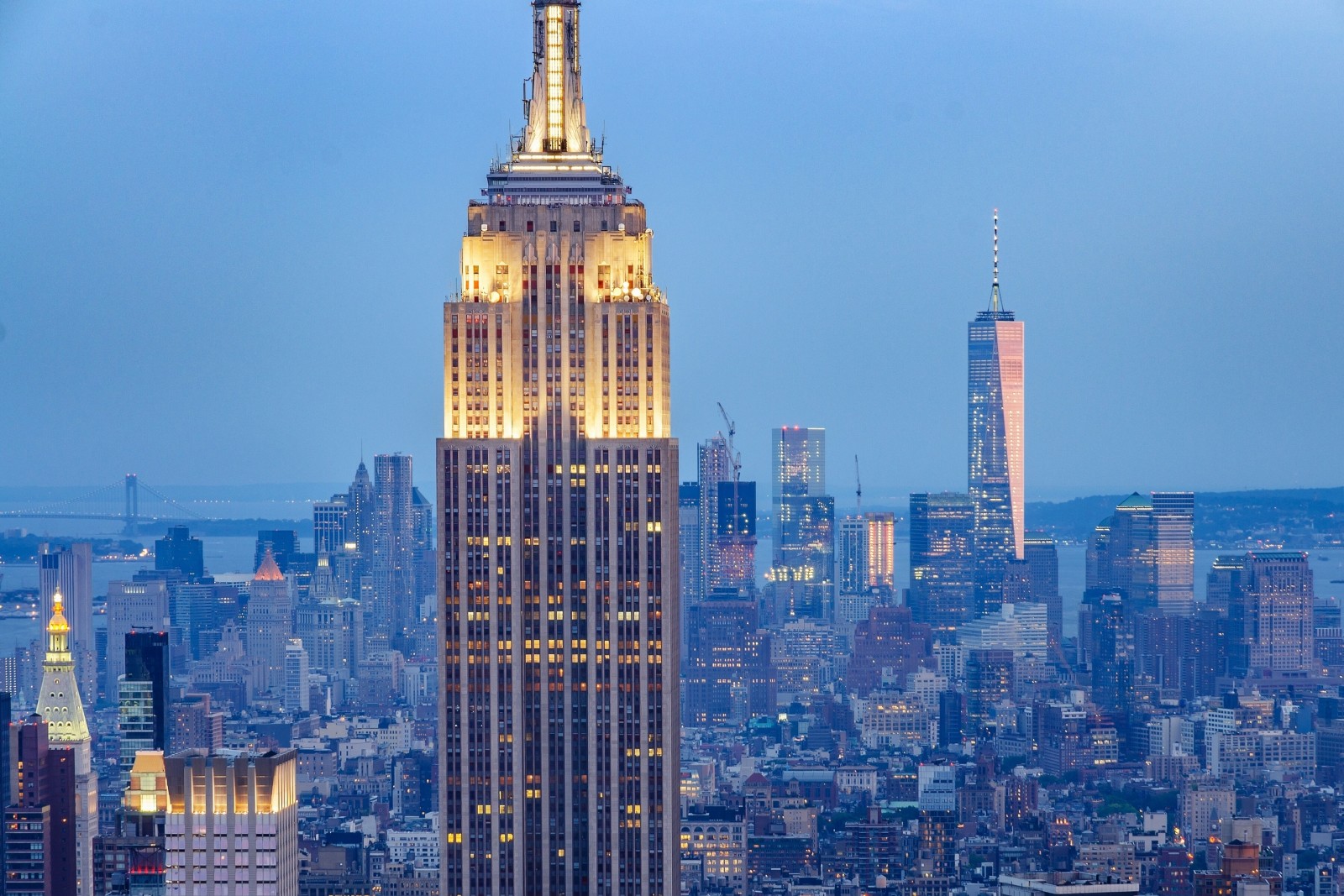 gedung pencakar langit, panorama, bangunan, New York, Manhattan, Kota New York, Bangunan negara Kekaisaran, Empire State Building