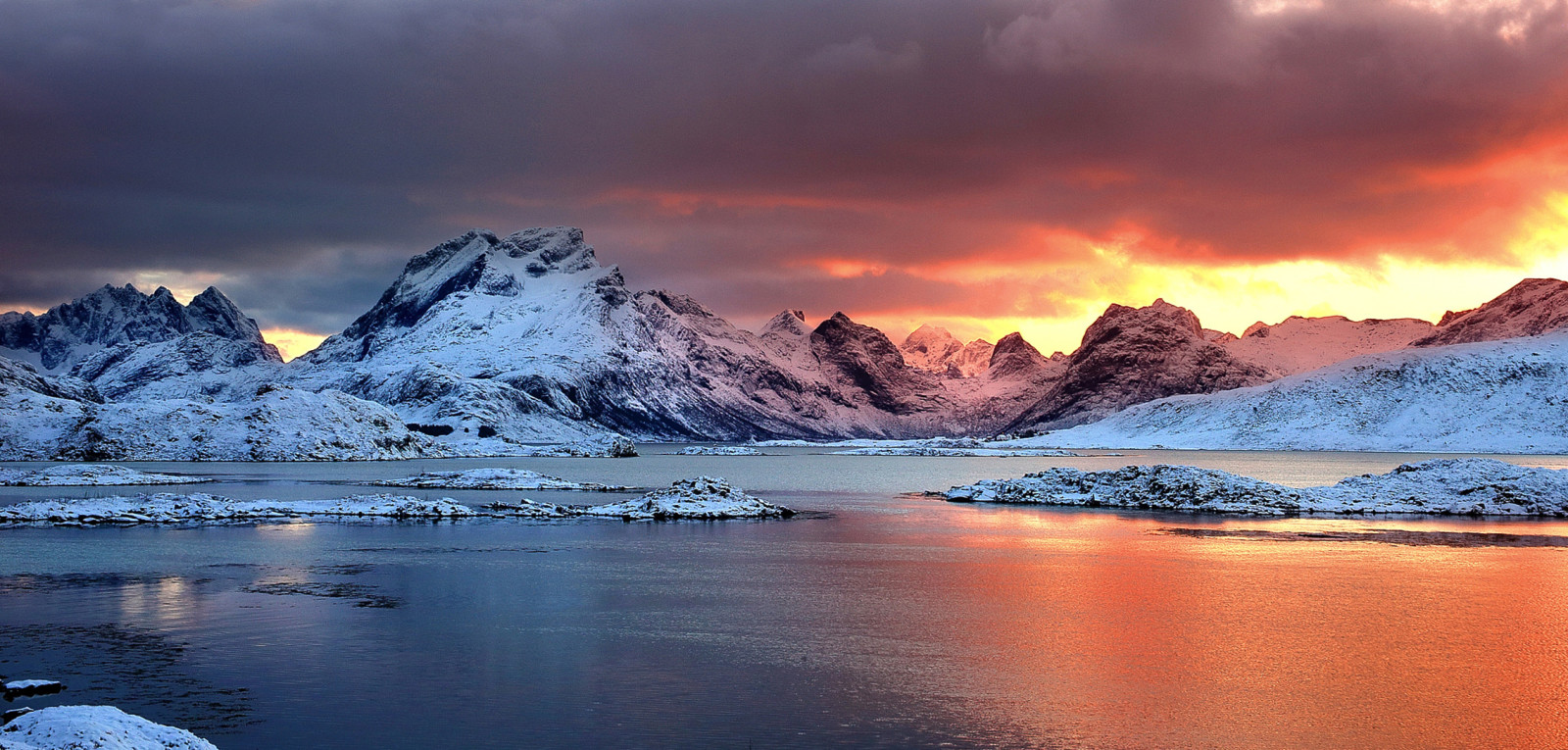 눈, 호수, 빙, 겨울, 등, 오로라, 별, 아이슬란드
