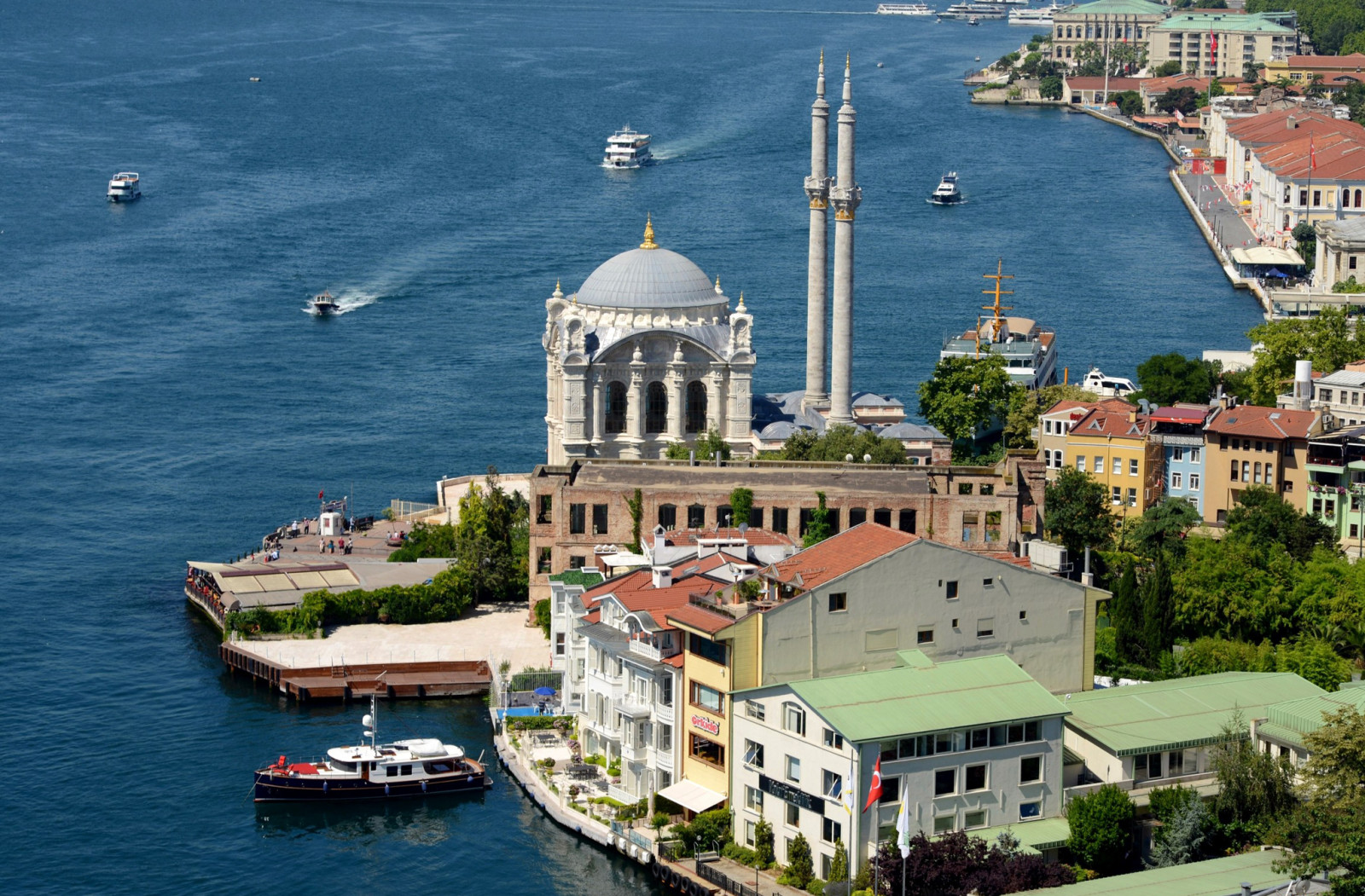 bờ biển, gà tây, nhà thờ Hồi giáo, Eo biển, Istanbul, Bospho