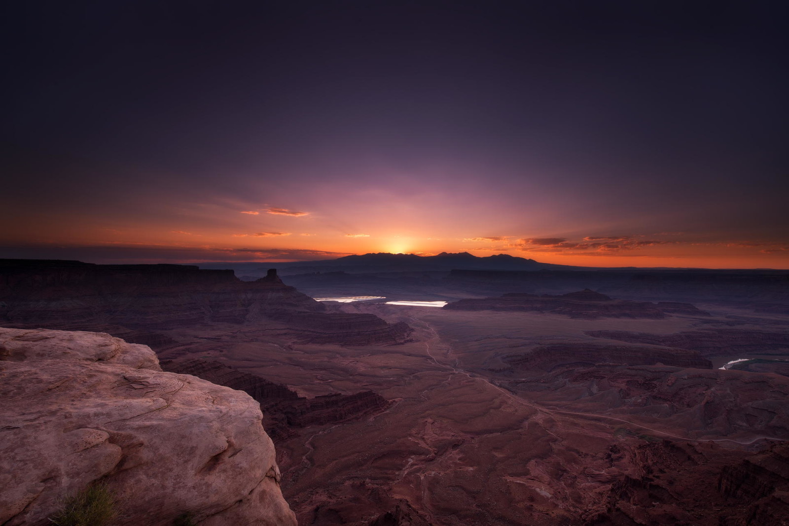 黎明, 岩石, 太阳, 峡谷, 国家公园
