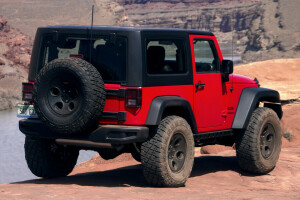 Ý tưởng, Xe jeep, xem phía sau, màu đỏ, mảnh khảnh, SAU