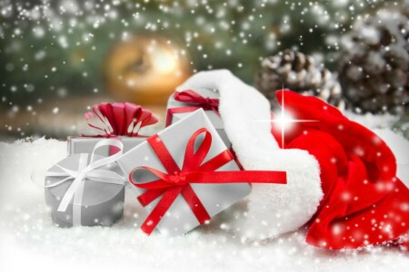 크리스마스, Decoraton, 명랑한, 새해, 눈, 겨울