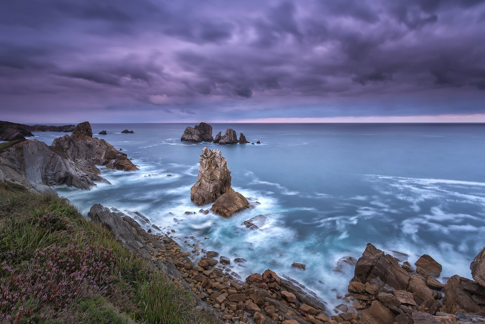 bầu trời, biển, đá, Tỉnh, đoạn trích, Cantabria