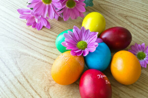 Paskah, telur, bunga-bunga, liburan
