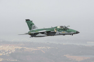 A-1M, ブラジリア, ブラジル, FAB, フライト, パイロット, 空, 飛行隊の煙