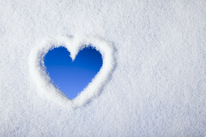 心臓, 雪, 冬