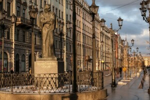 đèn, Peter, Saint Petersburg, spb, Petersburg, bức tượng, đường phố