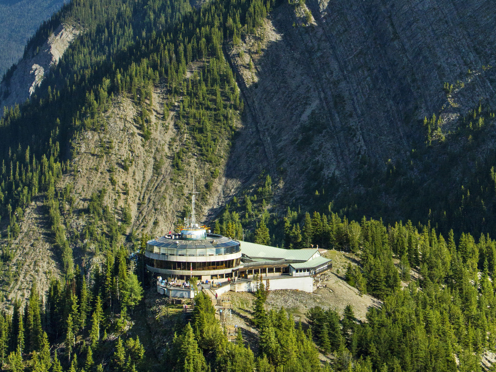pohon, Kanada, gunung, batu, konstruksi, Banff, kompleks