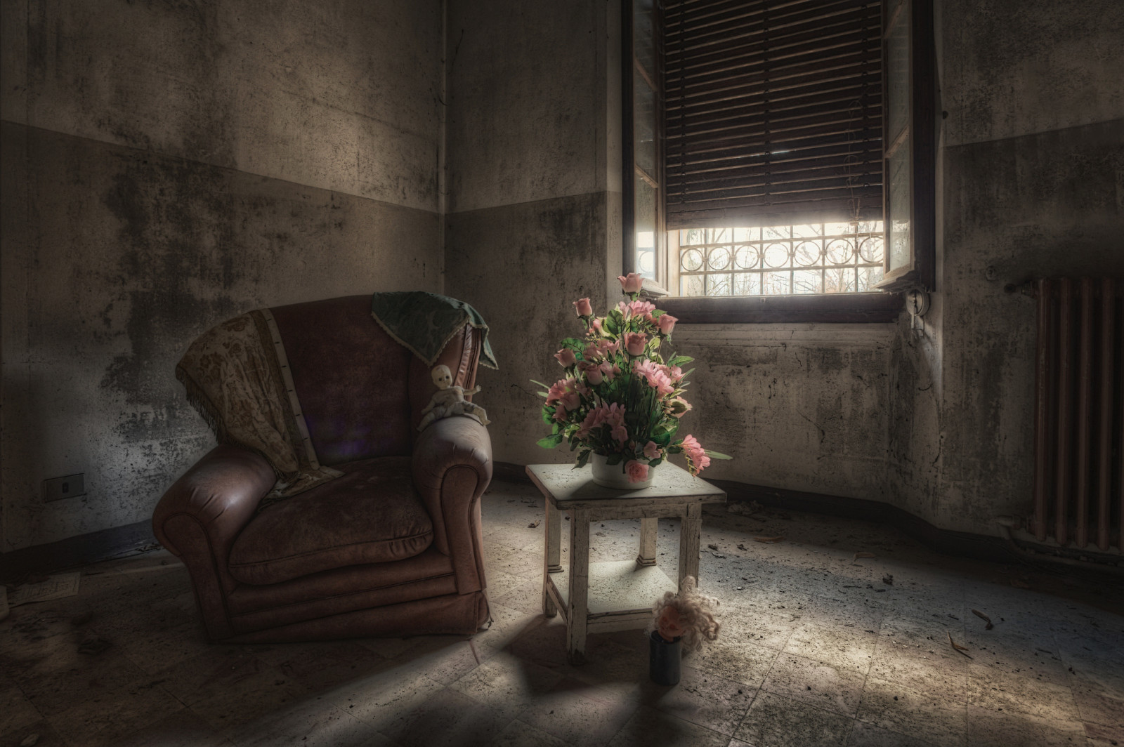花卉, 窗口, 椅子