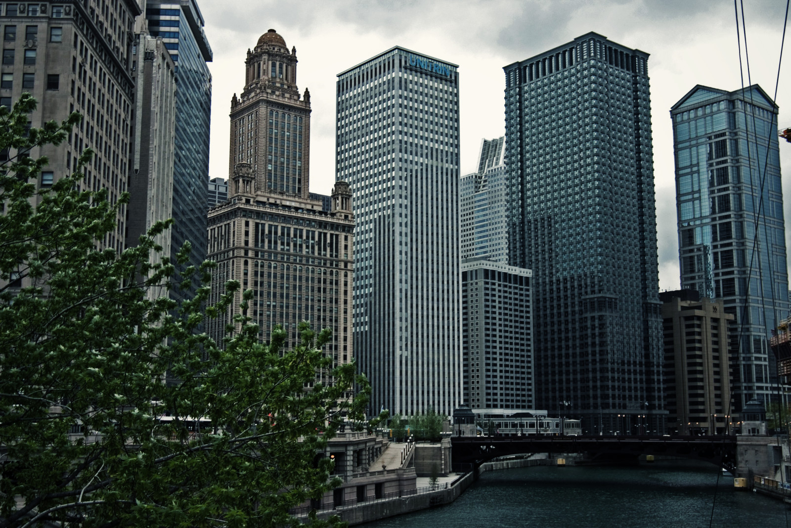 langit, gedung pencakar langit, Amerika Serikat, Chicago, pusat, Illinois