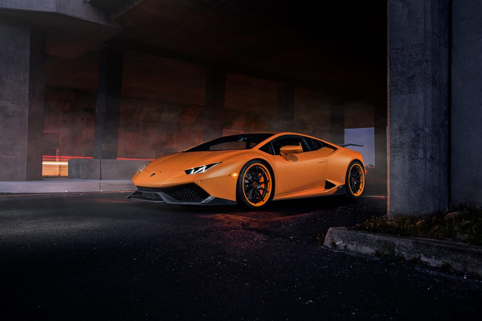 Lamborghini, siêu xe, màu sắc, tối, trái cam, Huracan, Trước mặt, điều chỉnh