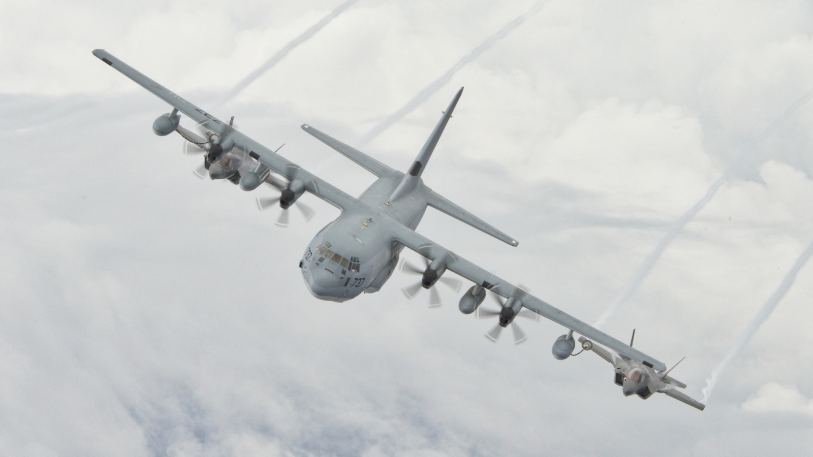 ท้องฟ้า, เครื่องบิน, การขนส่งทางทหาร, สู้, F-35B, Super Hercules, C-130J