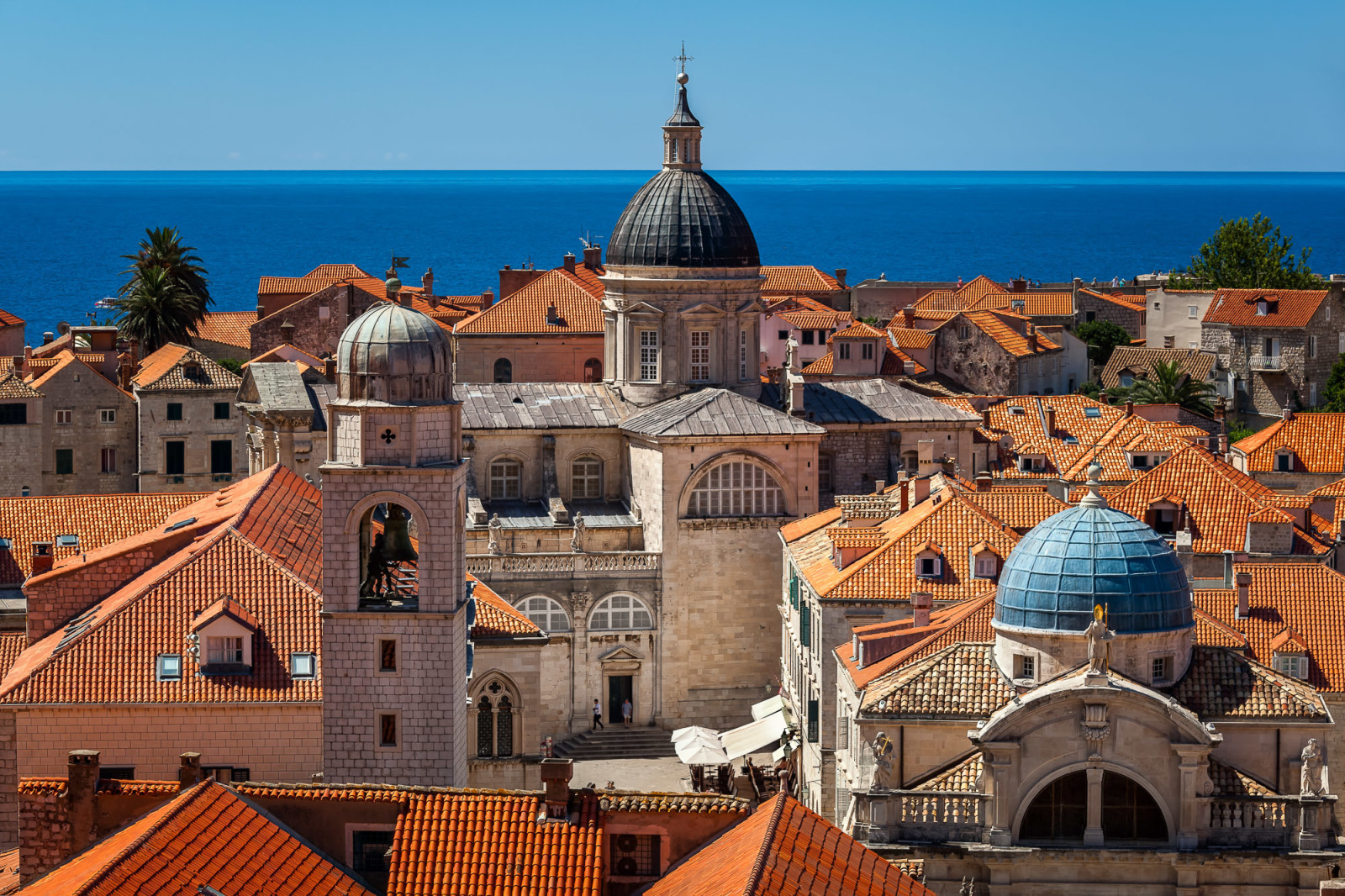 laut, bangunan, Kroasia, Dubrovnik, Gereja, atap, Laut Adriatik, laut Adriatik