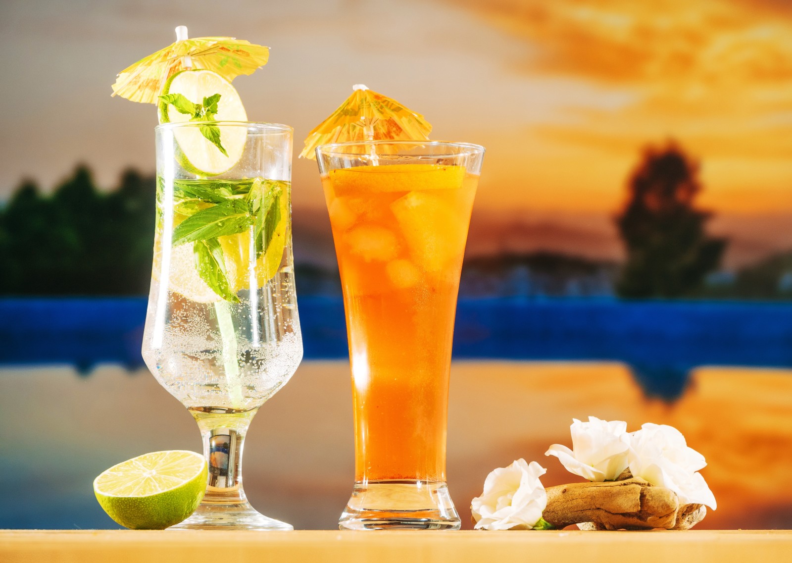 mùa hè, Nước đá, bờ biển, tươi, cocktail, ở lại, uống, kỳ nghỉ