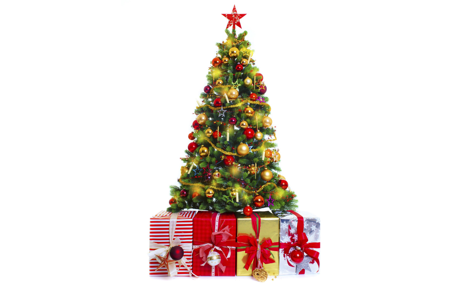 những quả bóng, cây, Năm mới, Giáng sinh, trang trí, ngày lễ, những món quà, cái hộp