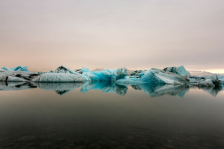 氷, 氷山, アイスランド, 風景, 自然, 雪, 海