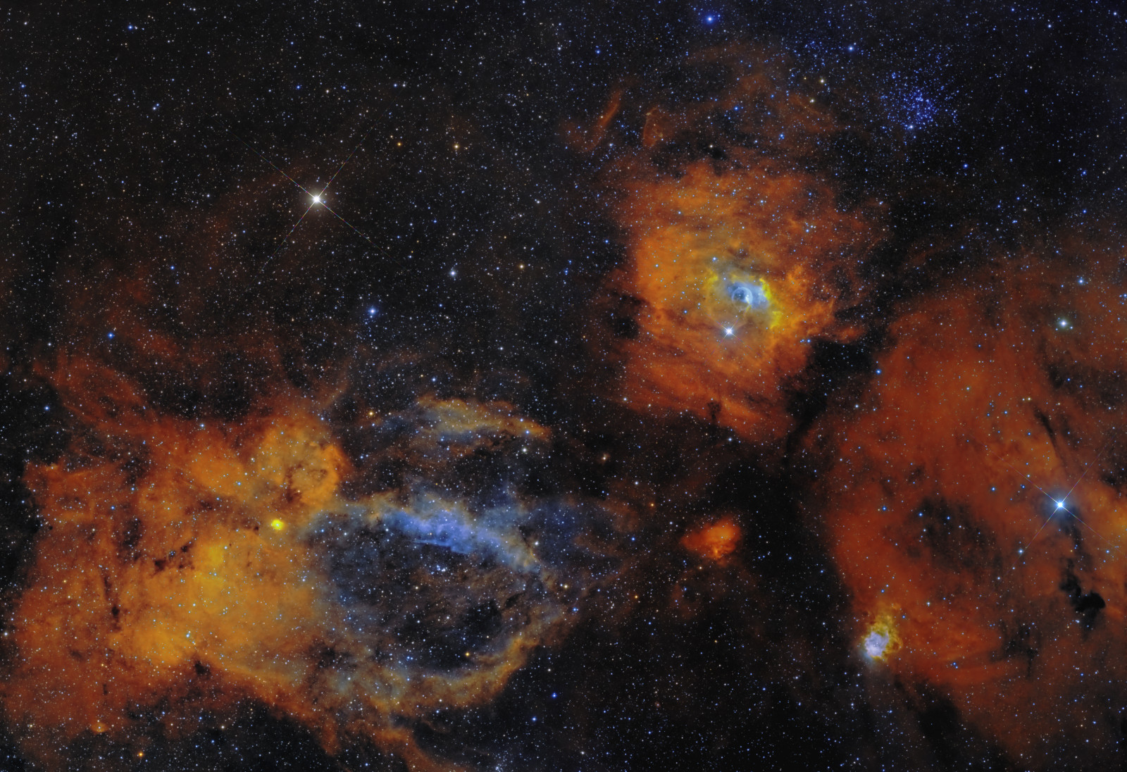 không gian, tinh vân, M52, SH2-157
