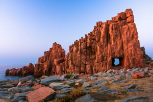 砂漠, 自然, 岩, サルデーニャ, 窓