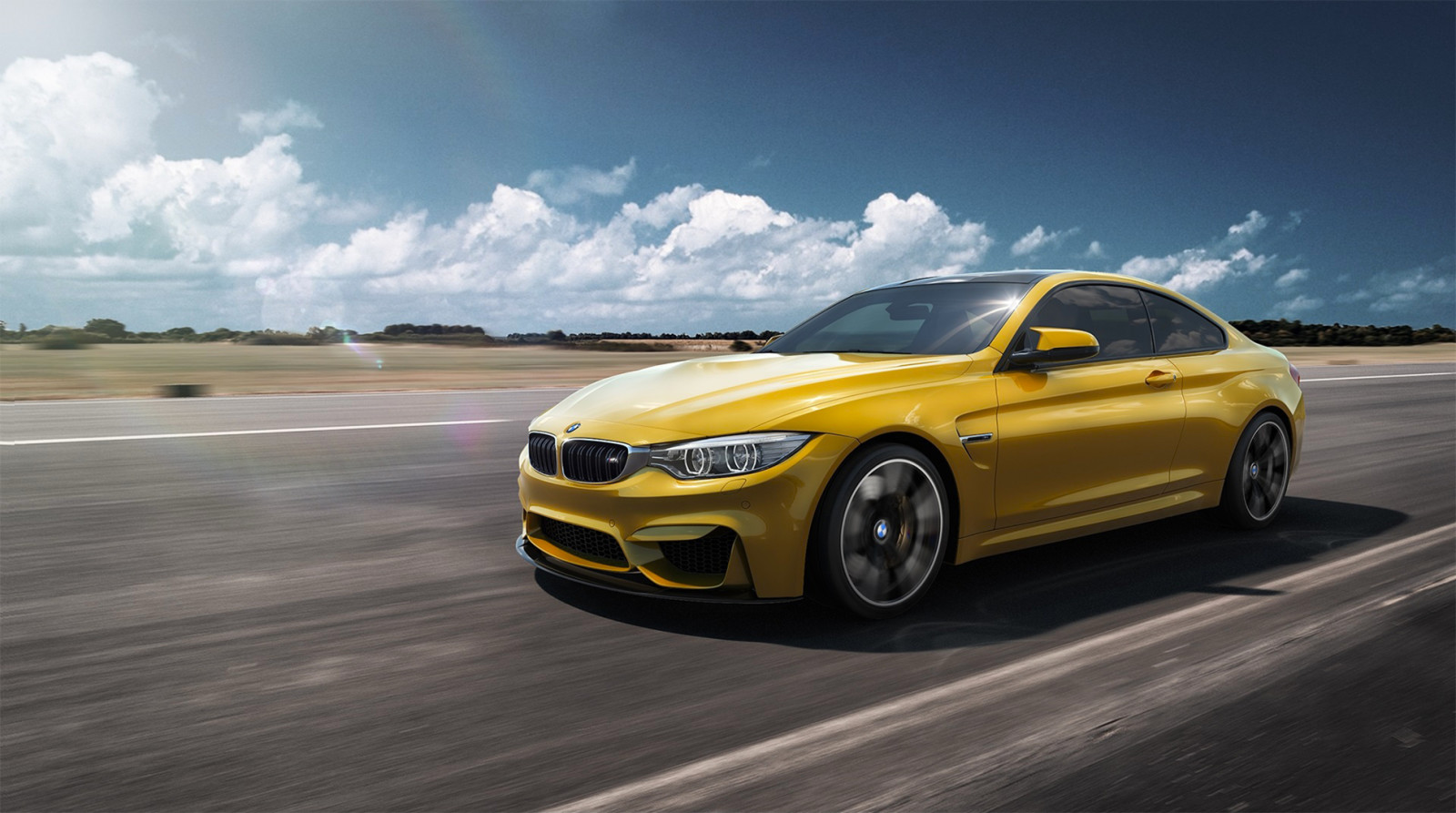 สีเหลือง, รถยนต์, BMW, ความเร็ว, F82, เยอรมัน, ด้านหน้า