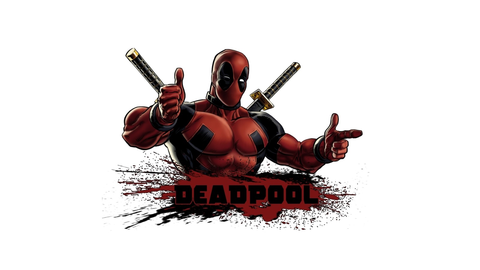 tư thế, trang phục, kiếm, máu, Deadpool