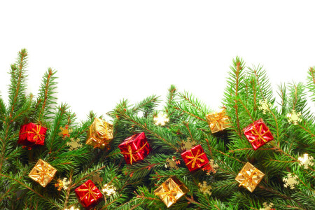 크리스마스, 장식, 선물, 명랑한, 새해, 나무, 크리스마스