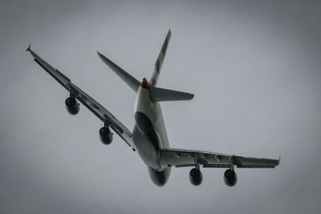 에어 버스 A380, 더블 데크, 제트기, 비행기, 와이드 바디