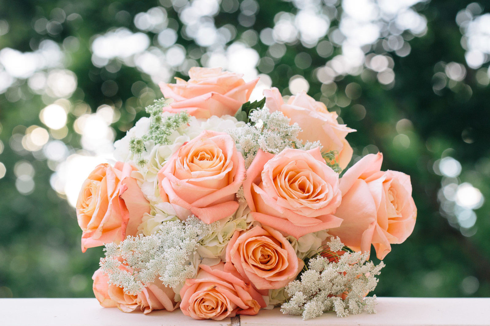 玫瑰花, 花束, 芽, 婚礼花束