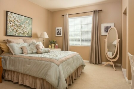 ベッド, 寝室, 装飾, 設計, 鏡, 枕, スタイル