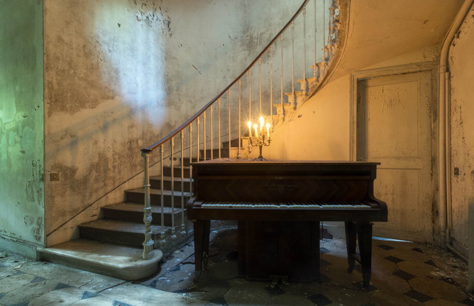 音乐, 阶梯, 钢琴